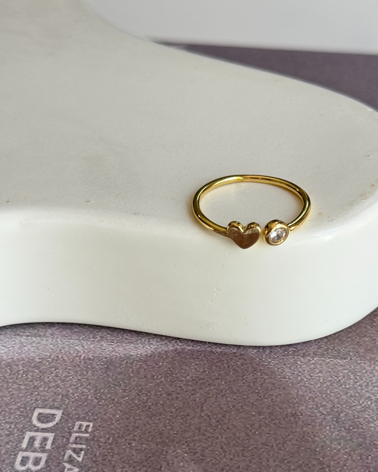Celeste Heart Adjustable Ring