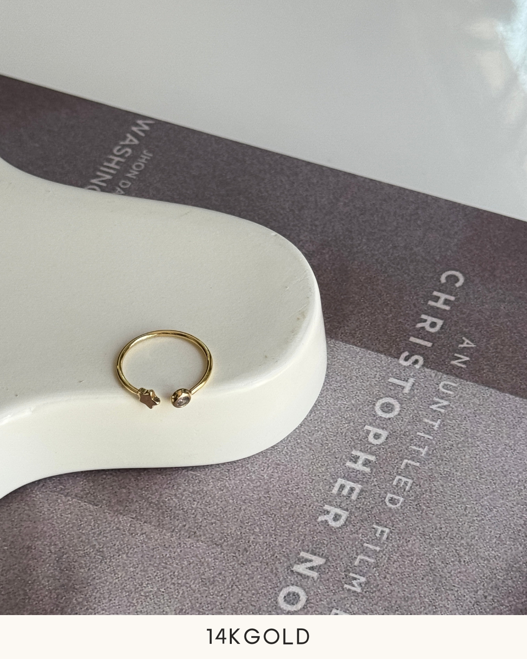 Celeste Star Adjustable Ring