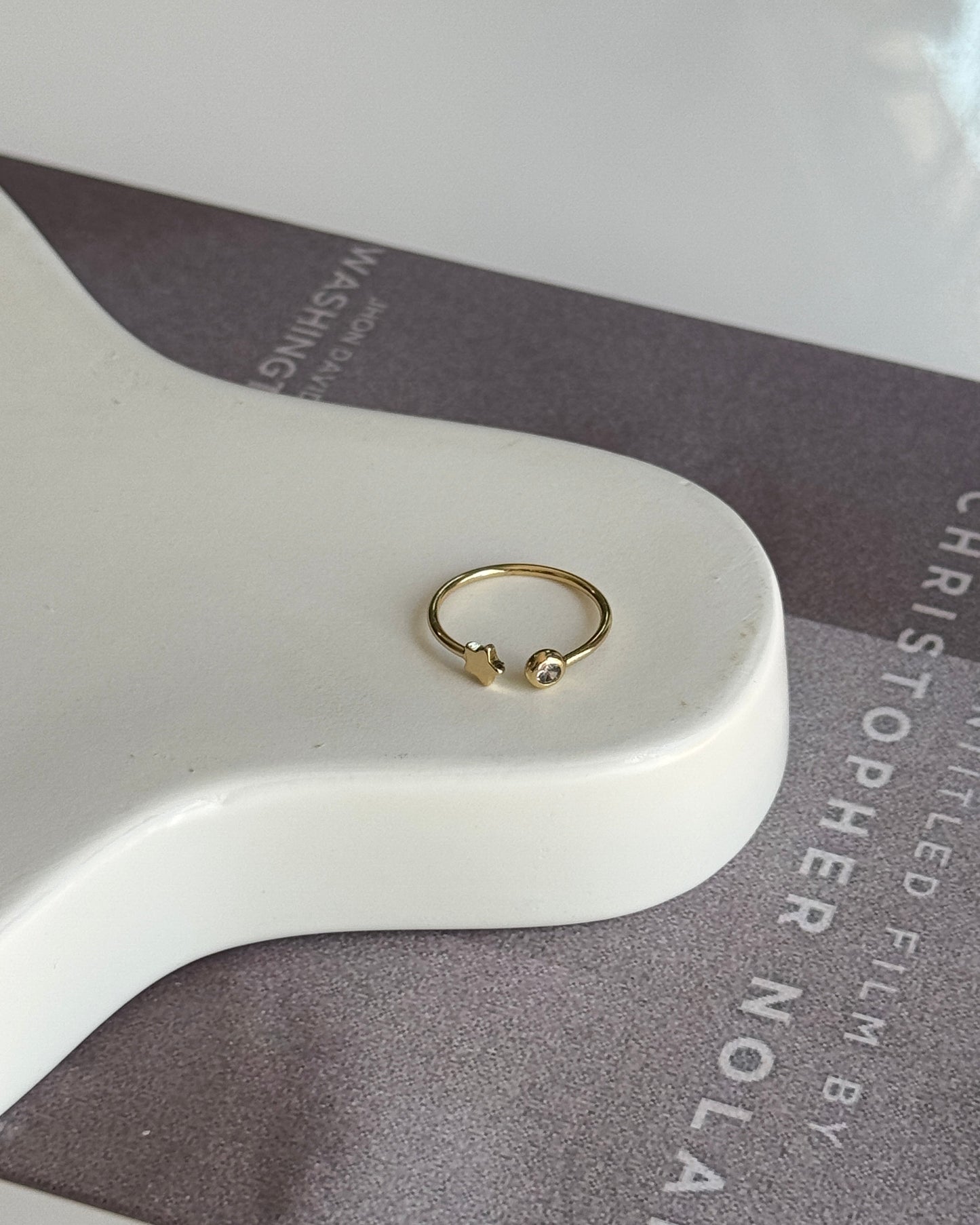 Celeste Star Adjustable Ring