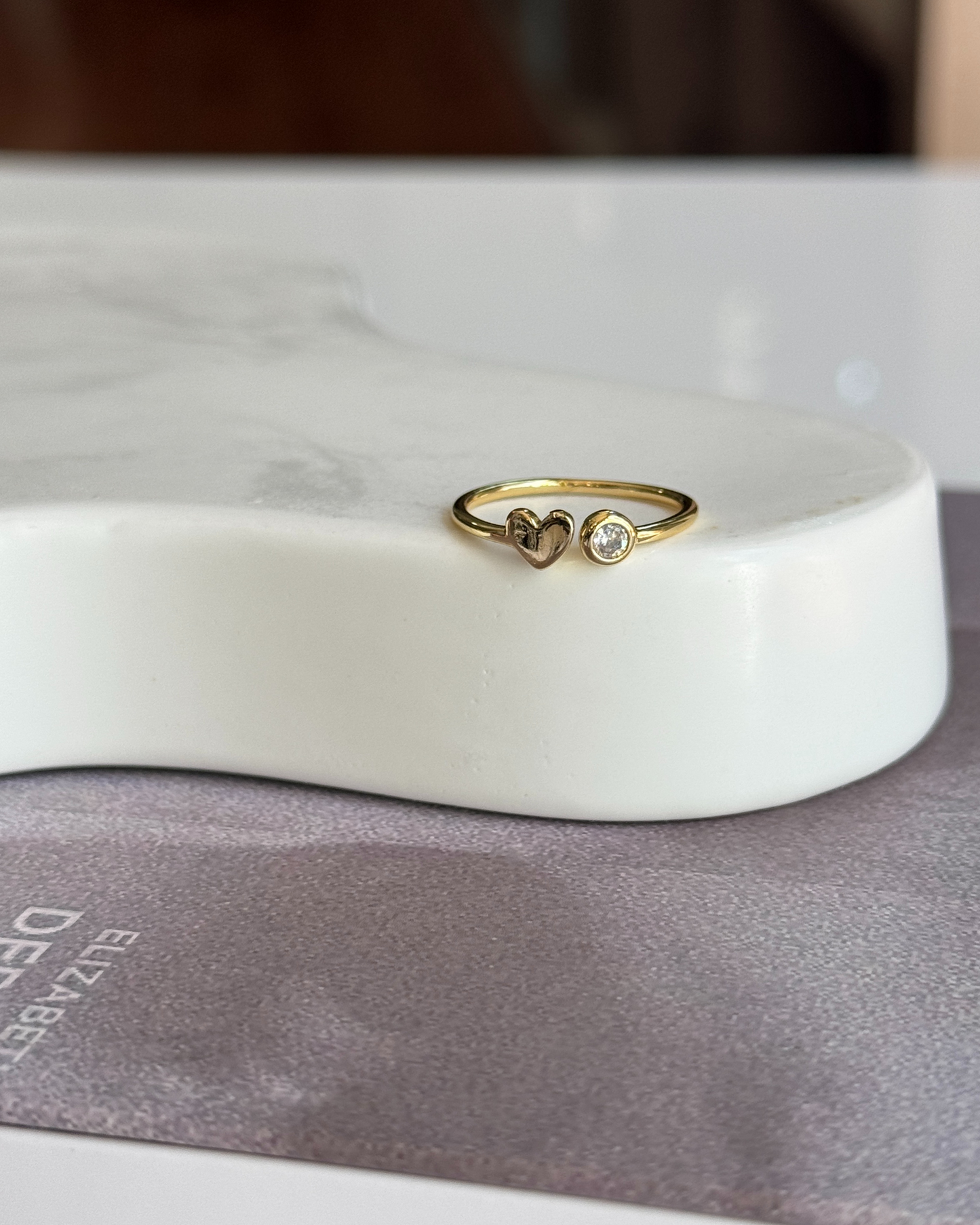 Celeste Heart Adjustable Ring