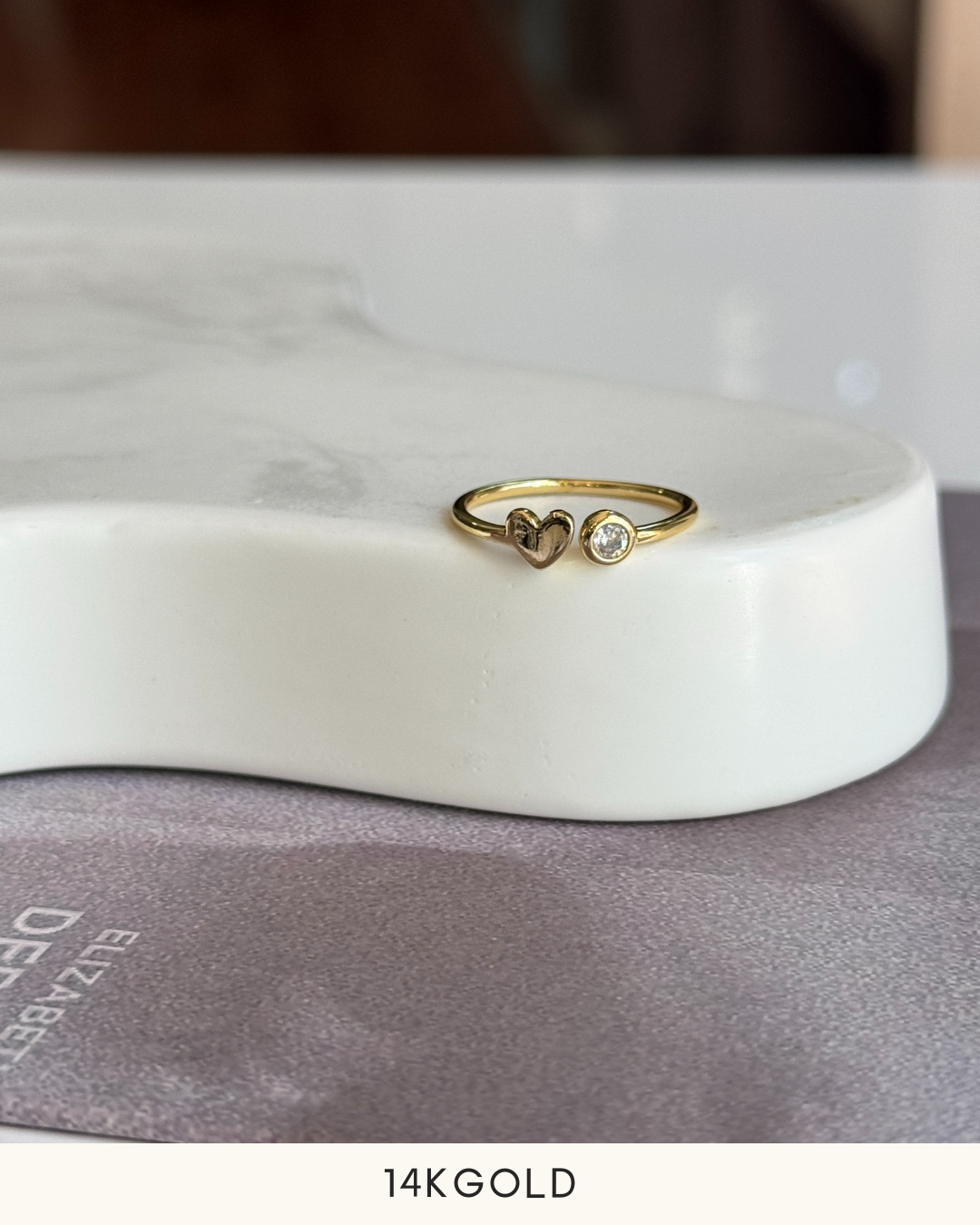 Celeste Heart Adjustable Ring