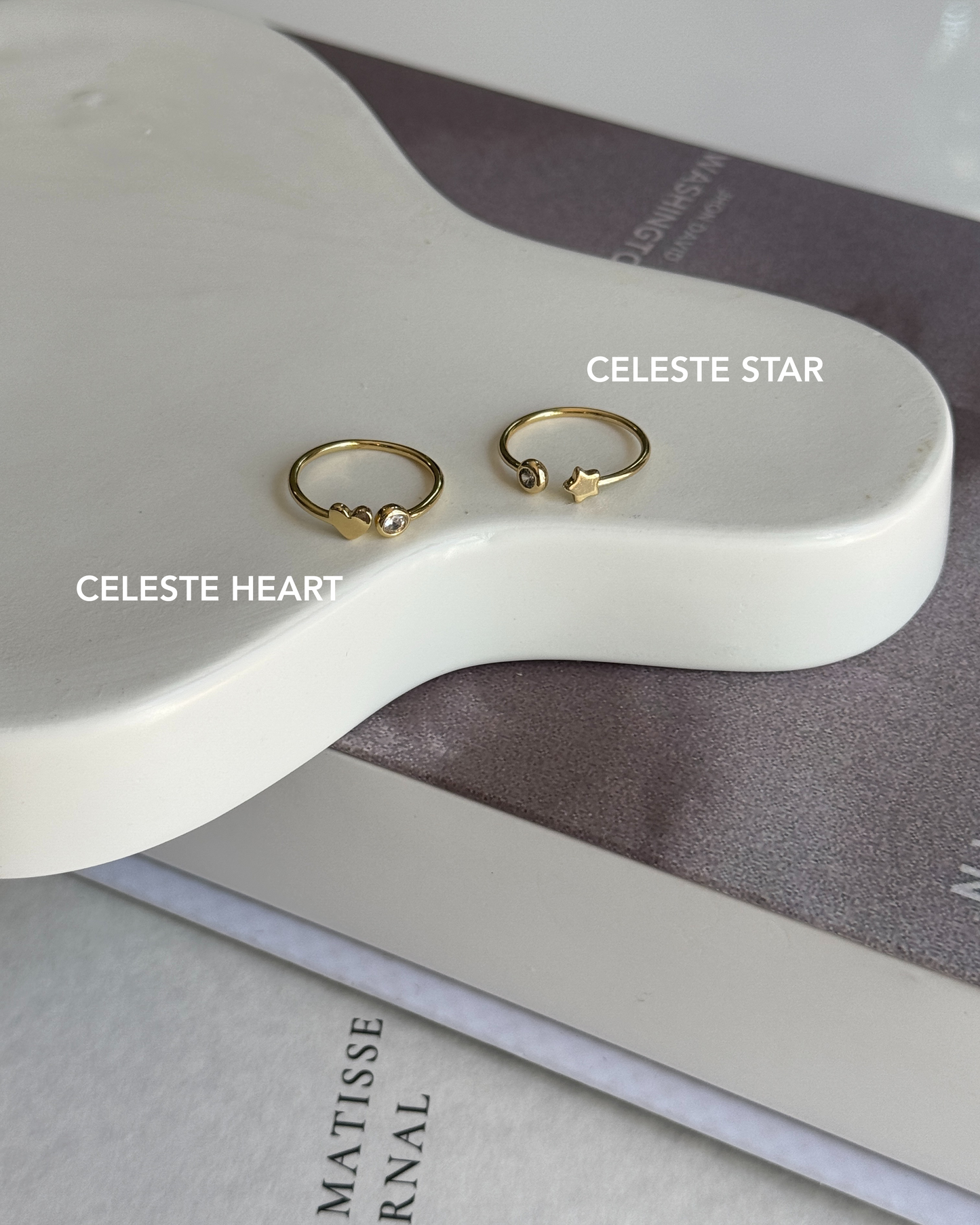 Celeste Heart Adjustable Ring
