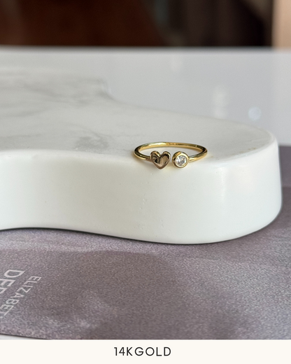Celeste Heart Adjustable Ring