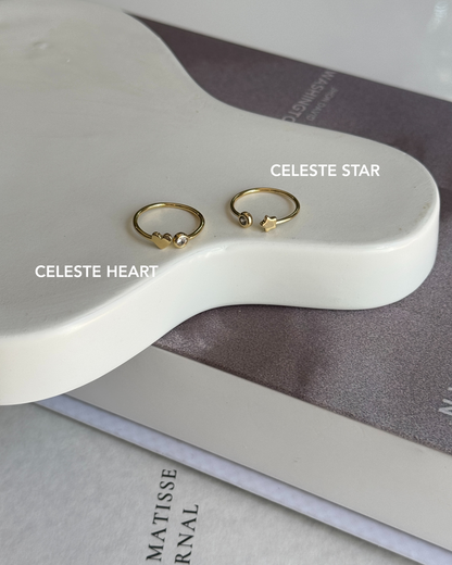 Celeste Heart Adjustable Ring